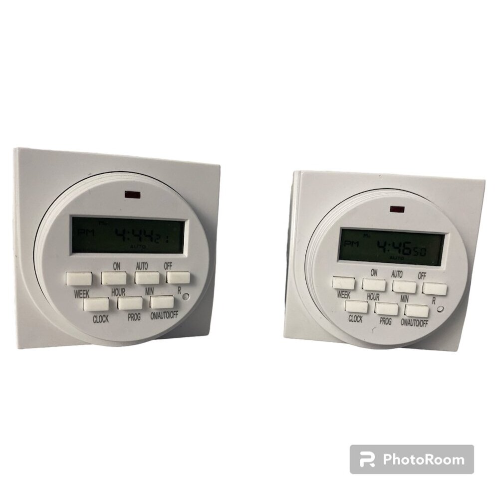 BN-LINK 7 Day Heavy Duty Digital Programmable Timer - Dual Outlet- 2 unit lot